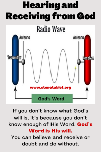 Radios transmit sound, even though you can't see it. The Word of God changes your life when you read it, hear it, and receive it. the change cannot be seen, but it is there on the inside.
